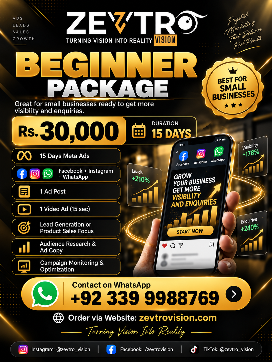 15 Days Meta Ads Trial Package by Zevtro Vision
